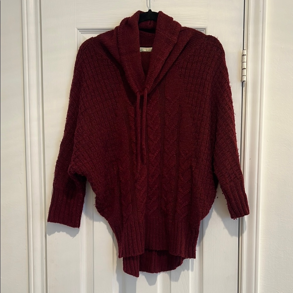 Cozy Burgundy Knit Sweater